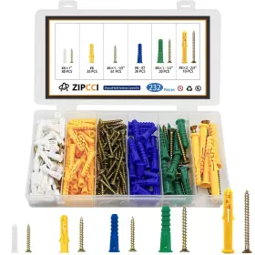 SCREWS-230 ZIPCCI Drywall Anchors Wall Kit
