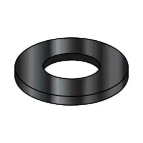08WMB ZORO SELECT Flat Washer Screw Steel Oxide Finish
