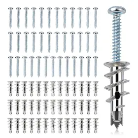 ZDA116 ZRUOSINIY Zinc Drilling Drywall Anchors Screws Kit