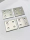 (4 pcs) Unistrut P2079 4-Hole Flat Square Plate Fitting