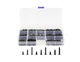 LBY 900pcs M1.7 M2 M2.3 x 5mm / 8mm/ 12mm Flat Head M2.3, Black 