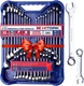 HITORK 32 Piece Wrench Set SAE & Metric 20 Standard & 12 Stubby Combination Wren