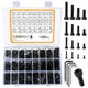 1680 Pcs M2 M3 M4 M5 Metric Hex Head Bolts and Nuts and Washers Set, Hex Socket