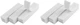 Melsan 1x4 inch Self Adhesive Hook and Loop Strips - 15 Sets - White Sticky B...