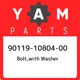 90119-10804-00 Yamaha Bolt,with washer 901191080400, New Genuine OEM Part