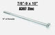 (Qty 40) 7/8"-9 x 10" Hex Cap Screw / Bolt A307 Zinc Plated CLEARANCE ITEM