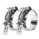 BOTTEN 2 Pack 1.5" T-Bolt Hose Clamp, Clamp Range 44-50mm for 1.5" Hose ID, h...