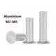 M2 M3 M4 M5 M6 M8 Solid Aluminium Countersunk Head Rivets DIN 661