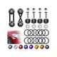 Bumper Quick Release Clips - 4 Tabs & 12 O-Rings - Black - Fit For Universal