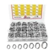 AKIHISA 420Pcs 20 sizes Single Ear Hose Clamps, 7-28.6mm 304 Stainless Steel ...
