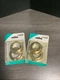 NOS 2 pack lot National Hardware N191-551 Closet Pole Socket Set Bright Brass
