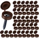 HNYYZL Plastic Hinged Screw Covers - Brown, Snap Washer Caps with Flip L 