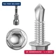 Wensilon (300Pcs) #8&times;3/4" Hex Washer Head Self Drilling Screws, 410 Stainless St