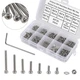 410pcs Tiny Hex Socket Head Cap Screws Bolts 304 Stainless Steel M2 X 4/6/8/10/1