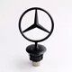 Matte Black Hood Star Logo Emblem For Mercedes-Benz C-Class E-Class S-Class in 
