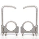 Elifecenter Universal 2 Inch Stainless Exhaust Clamp with 2 Inch, Silver 