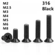 Black 316 Stainless Steel Phillips Countersunk Head Screw M2 M3 M4 M5 M6 M8