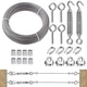 Tootaci 1/8 Stainless Steel Cable, 50Ft 1/8 Steel Wire Rope Heavy Duty with M6 T