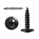 Wensilon (250 Pcs)#8&times;1" Black Truss Head Wood Screws Quick Metal Self Tapping Zi