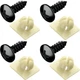 PRIME AVE Black Oxide Stainless Steel License Plate 4 pack, 