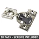 20 Pack Blum COMPACT BLUMOTION Soft Close 1/2" Overlay Screw-on Hinge 38N355B.08