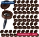 HNYYZL Plastic Hinged Screw Covers - Brown, Snap Washer Caps with Flip Tops, Rus