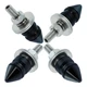 Meibaolin Spike License Plate Bolt Kit Aluminum Alloy Decorative Black 