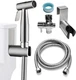Ikaufen Handheld Bidet Sprayer for Toilet Adjustable Water Pressure Control Bide