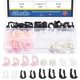 Glarks 80Pcs 3/8" 5/16" 8 Sizes Fuel Line One Size, Pink, Beige, White, Black 