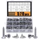 CASAON 570Pcs Self Tapping Screws Assortment Set, M3/M4/M5/M6 304 Stainless... 