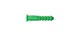 Hillman 370332 Ribbed Anchor 1/4" D X 1-1/2" L Plastic Round Head Green