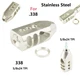 Stainless Steel .338 Competition Low Concussion Tanker Muzzle Brake 5/8x24 TPI