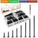 390-Pcs Coarse Thread Drywall Screw with Phillips Drive Black Oxide Finsh Bug...