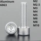 Aluminum Alloy 6063 Allen Bolts Hex Socket Cap Head Screws M2 M3 M4 M5 M6 M8 M10