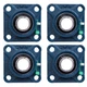 Jeremywell UCF201-8 Pillow Block Bearing 1/2 inch Bore, Square, 4-Bolt Flange Mo