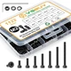 VGBUY 1122Pcs M2 Screws Kit,Black M2 Screws (7 Sizes 4-20mm),Hex Socket Head ...