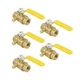 Midline Valve 627T223-NL-5 Premium Full Port Ball Valve with Drain, Brass, 1 ...