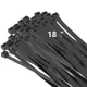 MasiStranth 100PCS 18 inch Black Zip Ties 18inch(120lbs)-100 Pack, 