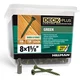 Deck Plus 48398 Wood Screws #8 x 1-5/8", Green, 5lb Box