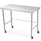 GarveeTech Stainless Steel Table Without Bottom Shelf 48x24 Inch with Wheels,