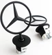 Star Hood Logo Emblem For Mercedes-Benz C-Class E-Class S-Class in Matte Black