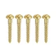 uxcell Wood Screws M2 x 16mm Slotted Round Head Brass Self-Tapping M2x16mm 