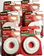 6 Scotch Double Sided Foam Mounting Tape Packs 2.08 yards each READ