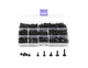 LBY 900pcs M2.3 M2.6 M3 Truss Head Self - Tapping Screws, Wafer Black 