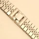 SG2: NOS 50s 60s FANCY BRICK & PYRAMID 16mm 1/10th WHITE GOLD WATCH BAND MENS
