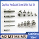 M2 M3 M4 M5 Cap Head Hex Socket Screw & Hex Nuts Set Stainless Steel 10 Pcs