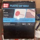 Grip-Rite Electro Galvanized Round Grip-Cap Nail Plastic 1 lb. 1" 1PRCAP1
