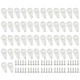 RLECS Glass Retainer Clip 50PCS Transparent Mirror Cabinet Door Retainer Clip...