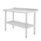 HARDURA Stainless Steel Table with Backsplash Metel Prep Table Commercial Kit...