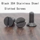 M1.2 M1.6 M2 M3 M4 M5 Black SUS304 Slotted Screws One-slot Countersunk Head Bolt